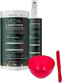 Kit Creme de Massagem e Fluido Potencializador LipeDrena Vedis + Cubeta 60ml + Espátula Espanhola -Tratamento de Lipedema e Drenagem