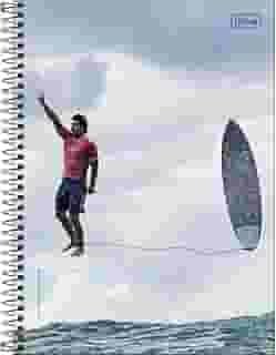 Tilibra - Caderno Espiral Capa Dura Universitário Connect 1 Matéria Gabriel Medina 80 Folhas + Poster Autografado