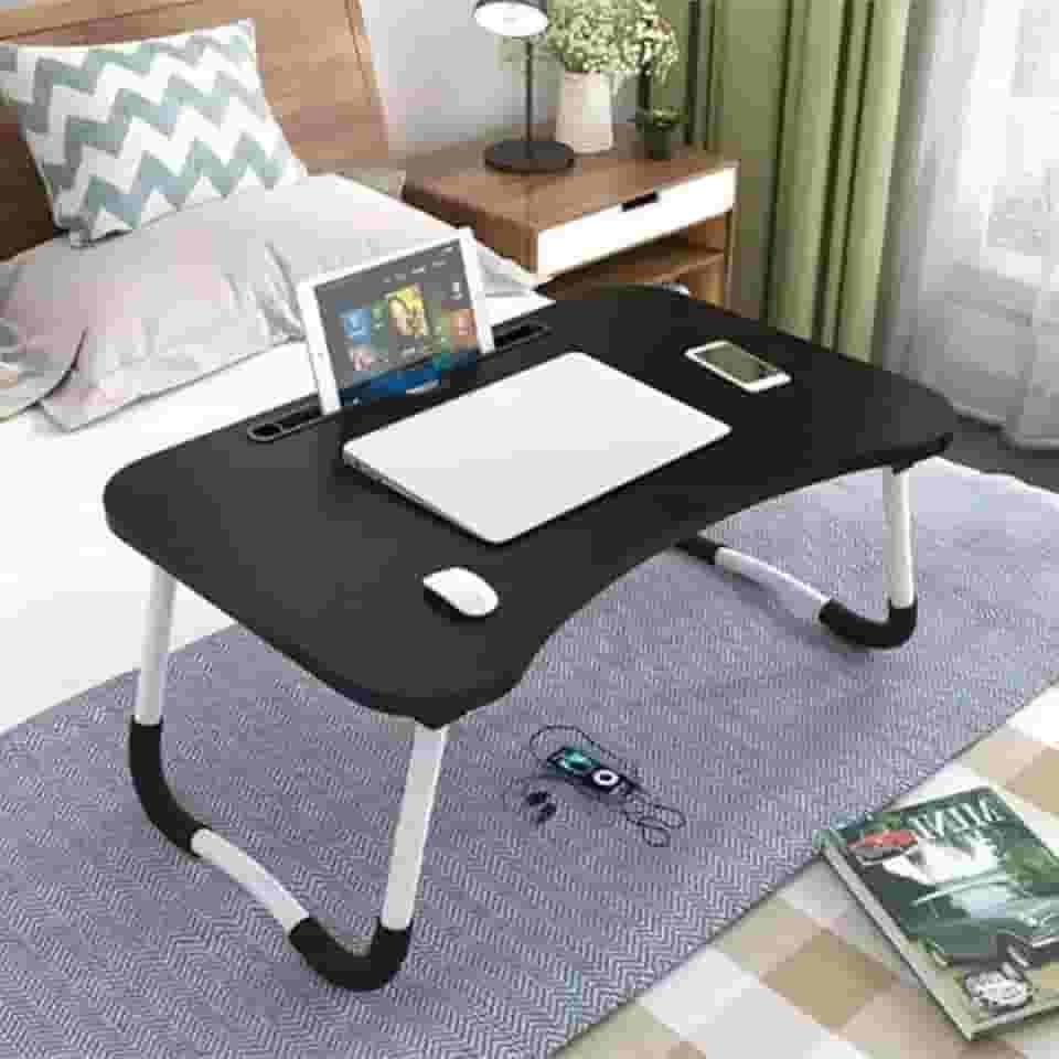 Mesa Dobrável Portátil para Notebook Home Office Apoio Cama Sofá Portátil (Preto)