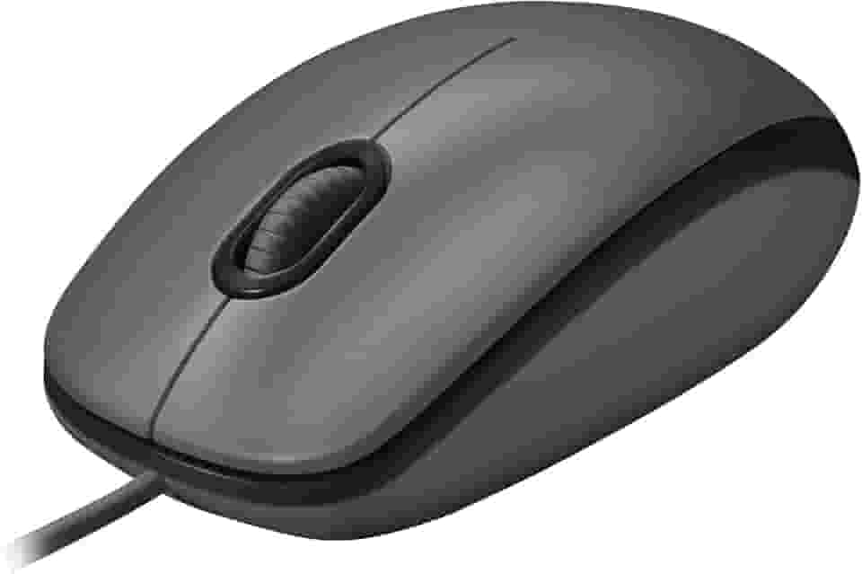 Mouse com fio USB Logitech M100 com Design Ambidestro e Facilidade Plug and Play - Cinza