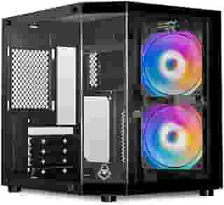 Gabinete Gamer Mancer CV700M | Mini Tower | Lateral de Vidro Temperado | 2 Ventoinhas de 120mm Inclusas | Suporta Placas M-ATX/ITX | Preto | MCR-CV700M-BK-2F
