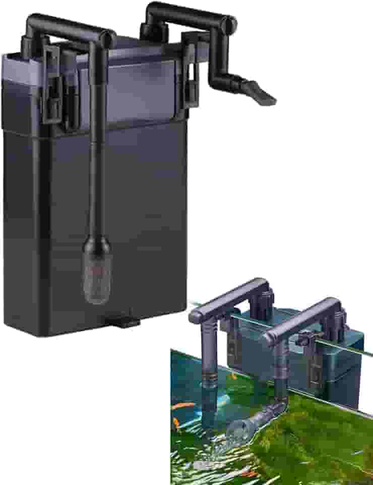 Filtro Externo Hang On para Aquário 500L/H – 6W Filtragem em Múltiplos Estágios, Baixo Consumo de Energia, Ideal para Aquários Pequenos (220V)