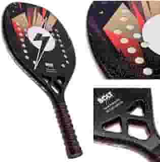 Raquete Beach Tennis Lightning Bolt BLACK EDITION 3k Full Carbon 4ª Melhor atualidade equilíbrio
