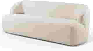 Sofá 4 Lugares Espaçoso e Confortável Formarto Orgânico Minimalista 220cm - Sirius (Bege Claro)
