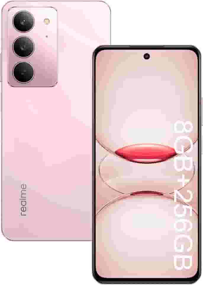 Realme C75X Smartphone 8GB RAM 256GB ROM Tela de 6.67" IP69 Provação de água NFC Dual SIM 4G (Rosa)