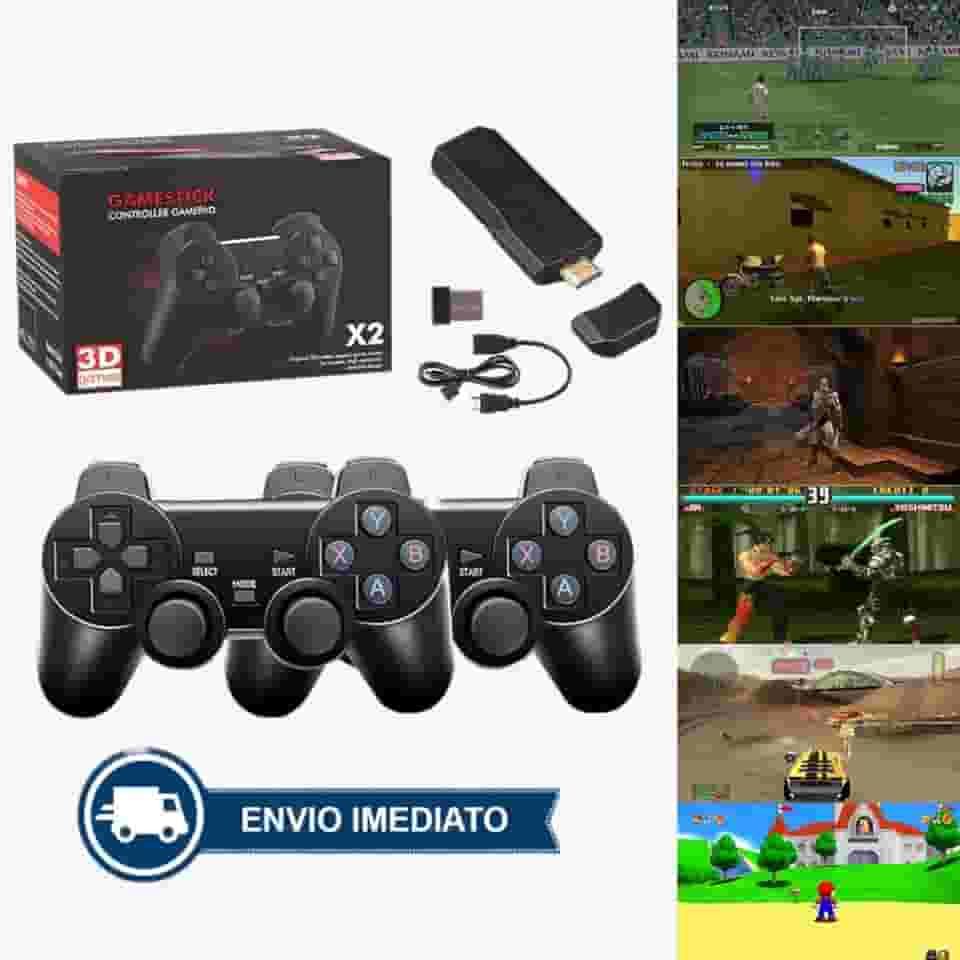 GD10 Video Game Stick embutido 30000 jogos 64G 2.4G Controlador Sem Fio HD Console de Videogame Retrô 4k HD Console de Videogame