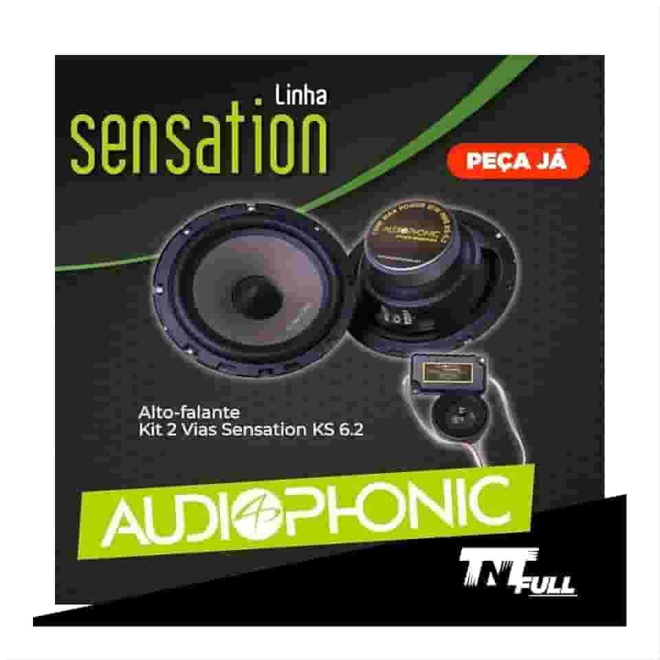Alto Falante 6 Polegadas Kit 2 Vias Audiophonic Sensation Ks 6.2 - 130W Rms