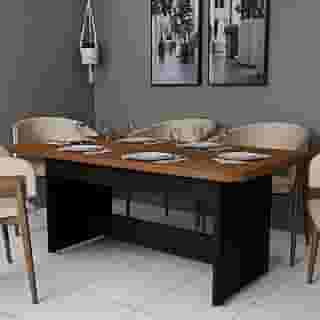 Mesa de Jantar Moderna 6 Lugares Retangular