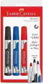 Marcador para Quadro Branco, Faber-Castell, 17866, 3 Cores