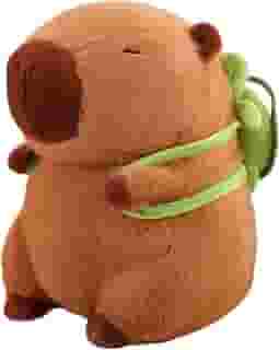 Brinquedo De Pelúcia Capivara Com Mochila Tartaruga Fofo