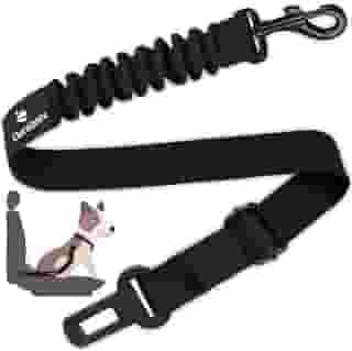 Cinto de Segurança para Cães, Retrátil, Ajustável e Resistente, com Amortecedor Elástico e Mosquetão Giratório