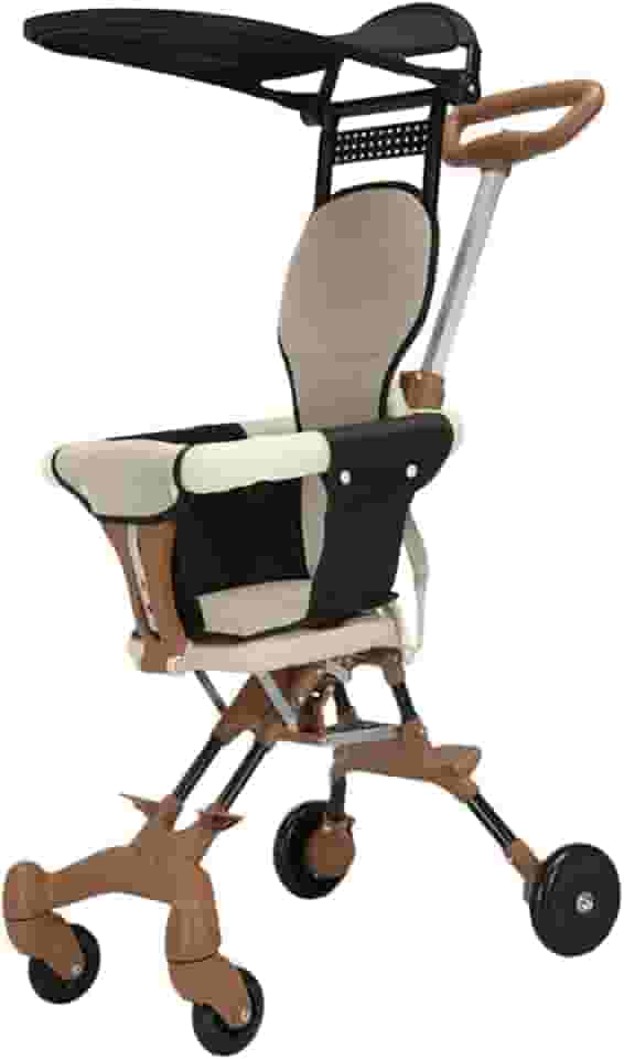 Carrinho de Bebê, Rodas Giratórias 360°, Altura Ajustável, Acessório para Camping, No Avião