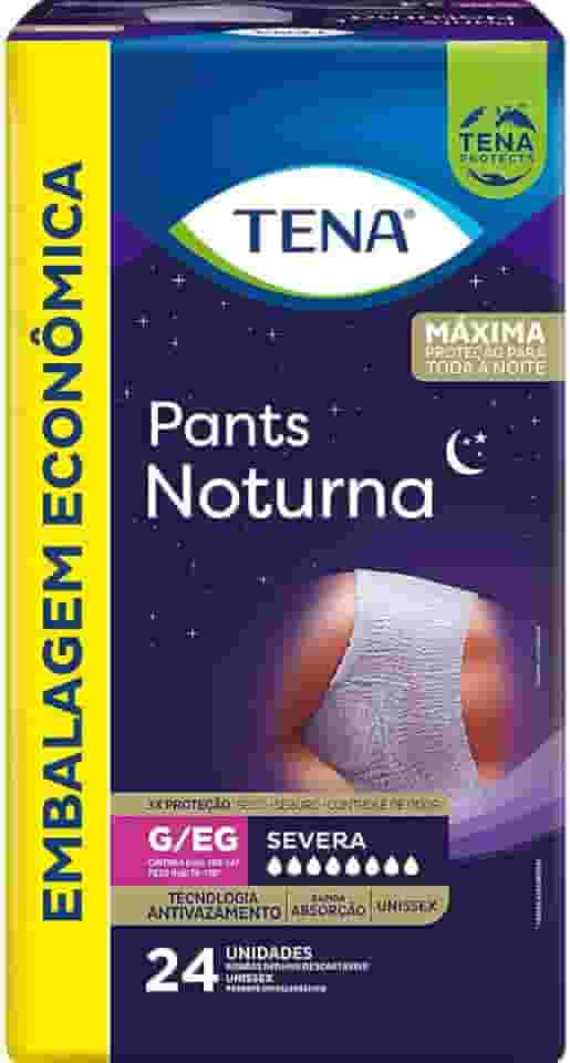 Tena Pants Noturna, Roupa Íntima para Incontinência Urinária, G/EG - 24 unidades