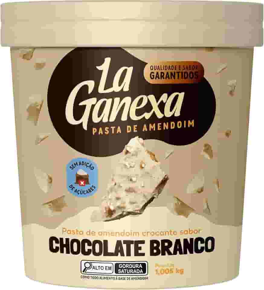 LA GANEXA Pasta De Amendoim Sabor Chocolate Branco Crocante 1 005Kg