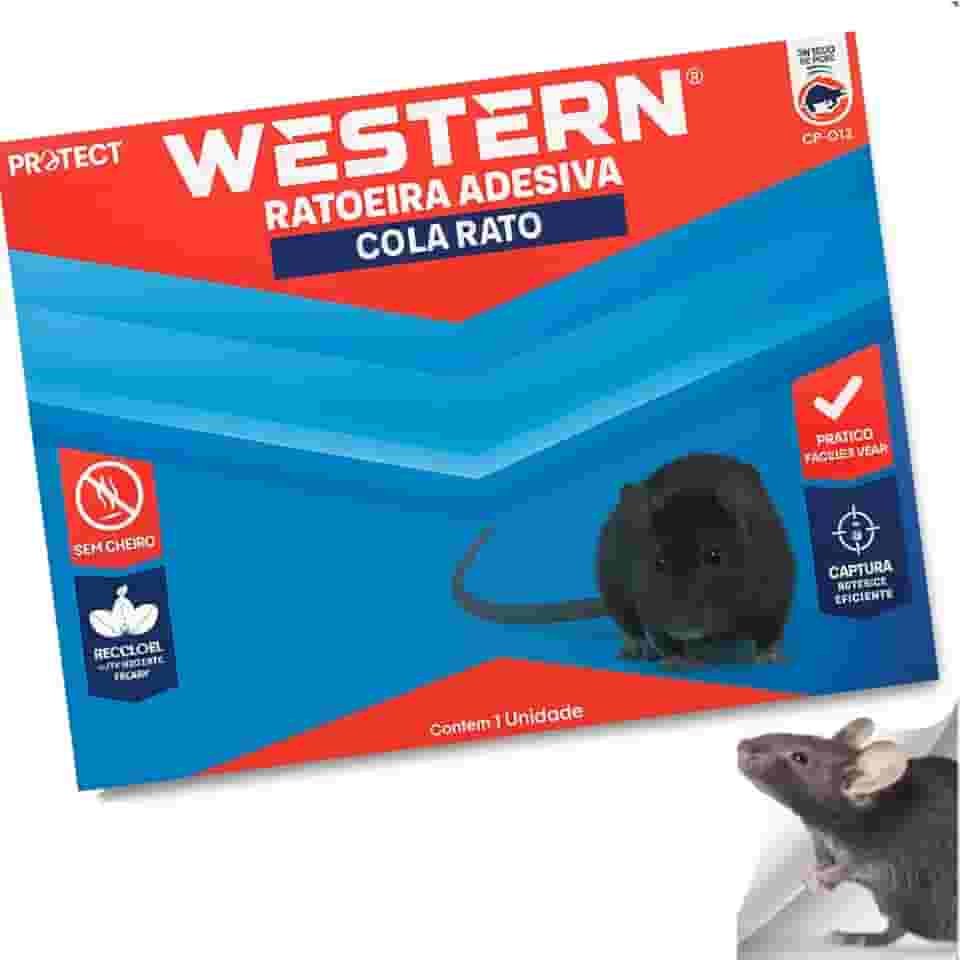 Kit com 5 Cola Rato Controle de Pragas Ratoeira Adesiva, Grande para Controle de Roedores, Uso Comercial e Doméstico