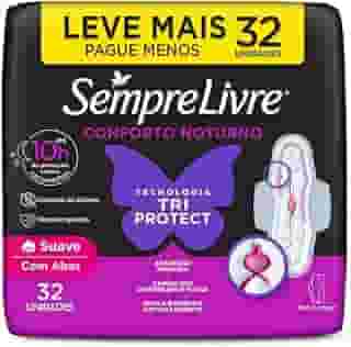 Sempre Livre Absorvente Externo Noturno Plus Noite e Dia Suave 32un Embalagem pode variar