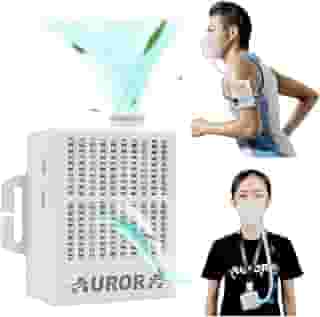 4WDKING Purificador de ar elétrico recarregável, purificador de ar portátil reutilizável com filtro HEPA para dormir, esportes ao ar livre, tarefas domésticas