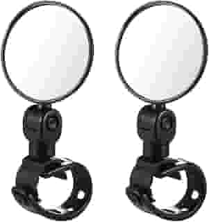 BESPORTBLE Espelho Retrovisor de Bicicleta 2Pcs, Giratório 360°, com Refletor Traseiro e Montagem no Guiador