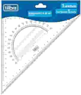 Tilibra - Esquadro Escolar Isósceles N.26 45° Académie, Transparente