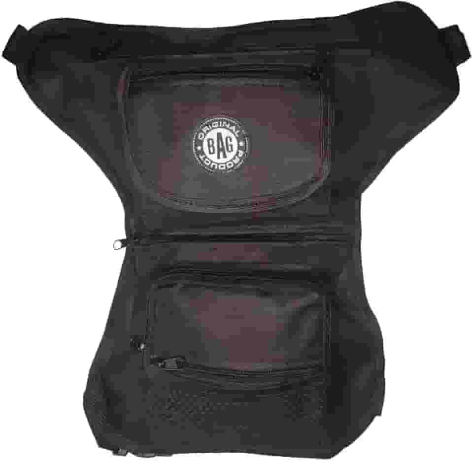 Pochete de Perna Cartucheira Motoboy Camping Trilha Esportiva Multiuso Masculino Feninino - Preto