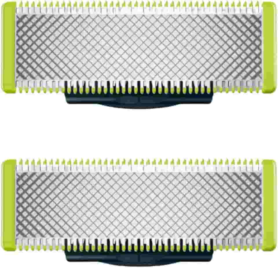 Lâminas de Reposição Originais Philips OneBlade QP220/51 Aço Inoxidável Para Raspar, Aparar e Contornar - Pacote com 2. Compatível com o barbeador eletrico OneBlade