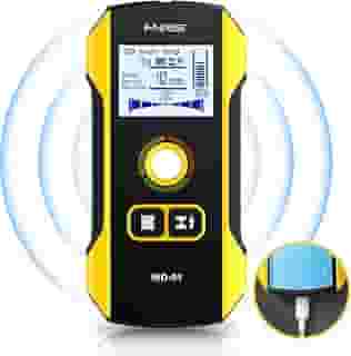 FNIRSI Scanner de parede com localizador de pinos – localizador eletrônico 6 em 1 de madeira, detector de parede com orifício de posicionamento atualizado para centro e borda de madeira, fio AC, pinos