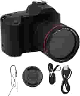 plplaaoo Camara Fotografica Profesionales, câmera digital IPS 4K de 7,6 cm com tela colorida de 64 MP, zoom digital de 16x, câmera fotográfica vlogging de alta definição