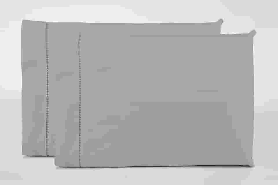 Kit 2 Fronhas Avulsas Percal 400 Fios Ponto Palito 100% Algodão (Beige)