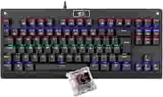 Teclado Mecânico Gamer Redragon Dark Avenger RGB (Switch Blue) - Preto