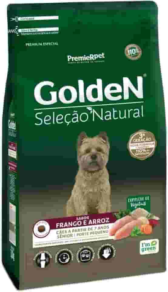 PremieR Pet Golden Seleção Natural Ração Seca para Cães Senior Porte Pequeno Sabor Frango e Arroz 3kg