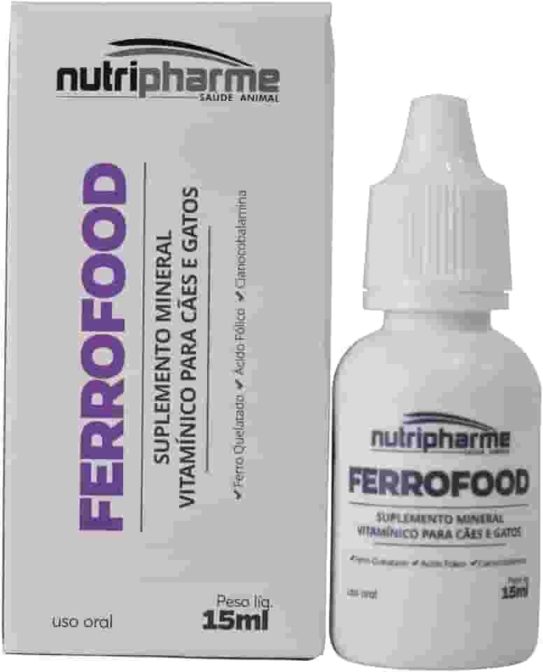 Nutripharme Suplemento Vitamínico Mineral Ferrofood Para Cães E Gatos 15Ml