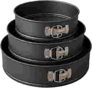 Kit 3 Formas Bolo Antiaderente Fundo Removível Torta Redonda