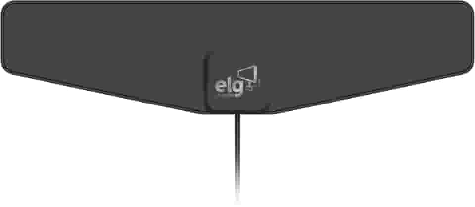 ELG, HDTVSLIM50, Antena Digital Interna para TV Falcon, Compatível com Sinal Analógico e Digital, Cabo de 10m, Ganho de 7dB, Alcance 60km, Cinza