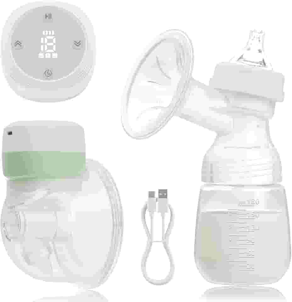 Bomba De Tirar Leite Elétrica, Coletor De Leite Materno Mãos Livres, Bomba de Mama Wearable Portátil, Livre de BPA, 3 Modos e 19 Níveis, Verde