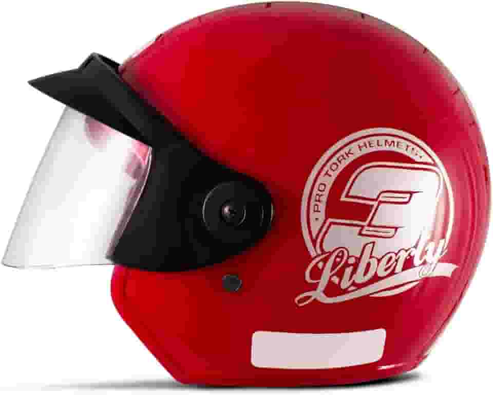 CAPACETE ABERTO PRO TORK LIBERTY 3 SOLID VERMELHO TAM. 56
