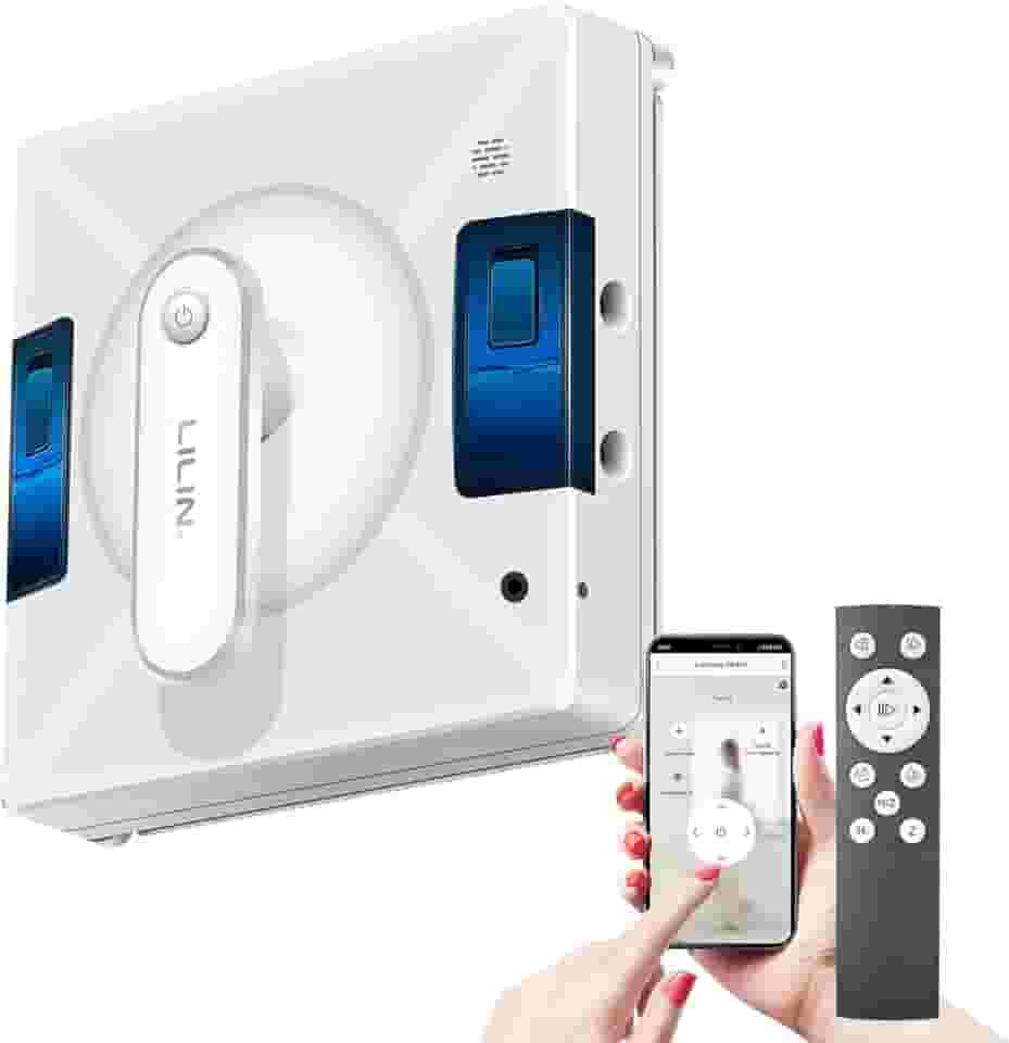 Robô de Limpeza de Janelas LILIN YW509 com spray de água em 4 direções,Planejamento Inteligente de Rotas com IA, Tecnologia de Detecção de Bordas, sistema de segurança múltiplo, Controle Remoto