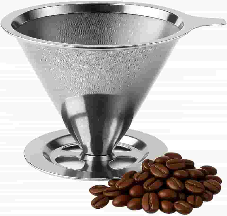 Coador Filtro de Café 103 Inox Reutilizável Premium – Peneira Aço Inoxidável Sem Papel, Durável e Ecológico, Ideal para Cafeteiras e Coados Artesanais