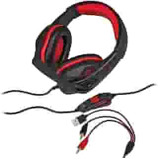 Headset Gamer KP-396 Pc Fone Ouvido + Adaptador Ps4 Celular Vermelho