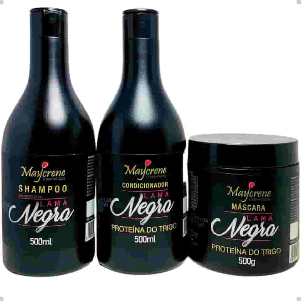 Kit Matizador Lama Negra Cabelos Escuros Maycrene500ml