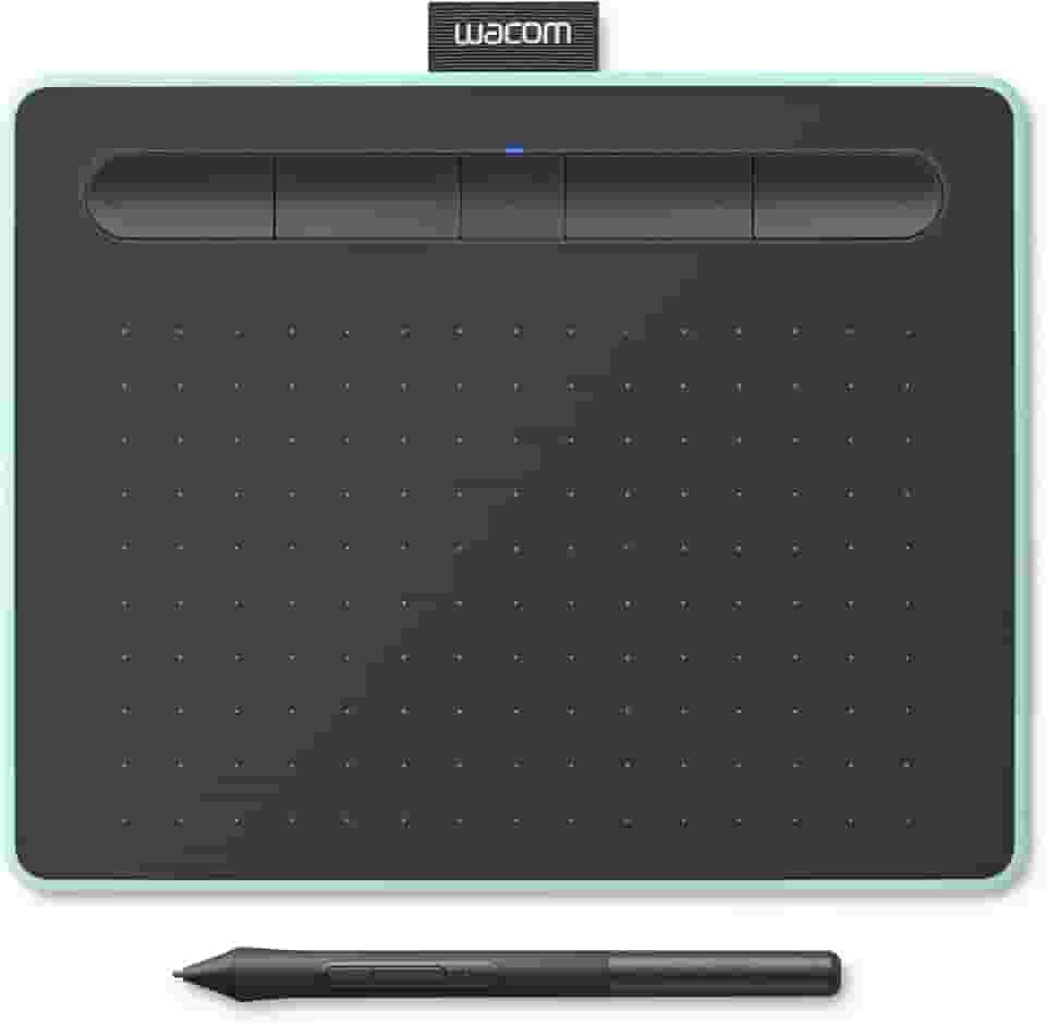 Mesa Digitalizadora Wacom Bluetooth Pequena Intuos Criativa - CTL4100WLE0, Verde e Preta, Pequeno