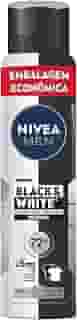 NIVEA MEN Desodorante Masculino Antitranspirante Aerossol Black & White Invisible Original 200ml - Protege por 72h e evita manchas nas roupas