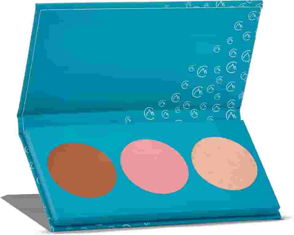 Paleta Blush Iluminador e Contorno Catharine Hill Trio Sculpt Chill Multifuncional (1022/K2 - Cor 02, 9g)
