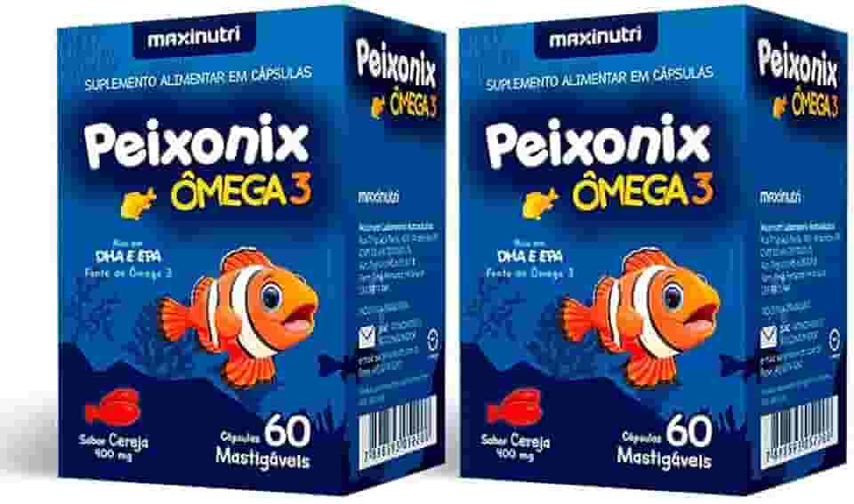 2x Peixonix Ômega 3 Kids Infantil Mastigável Cereja 60 Caps
