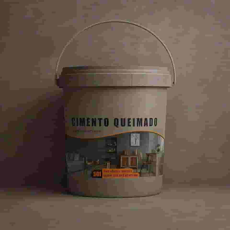 Revestimento Cimento Queimado Piso E Parede Pronto Pra Uso 5Kg