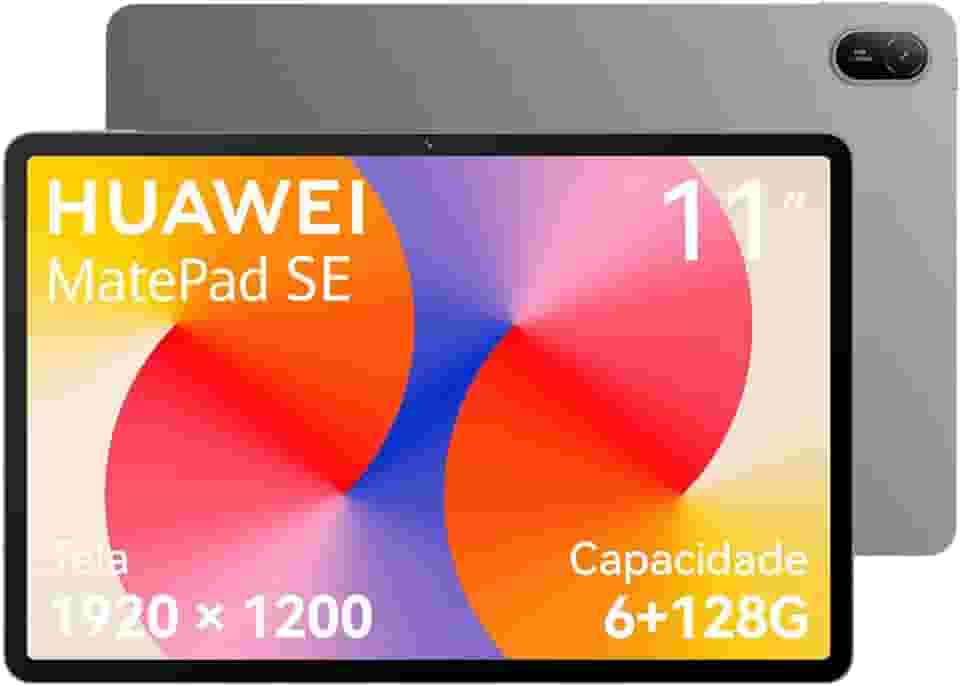 Tablet, HUAWEI MatePad SE 11, 6+128GB, Tela HUAWEI FullView de 11" para Conforto Visual，Superbateria de 7700 mAh 22,5W，Câmera Traseira 8 MP，Câmera Frontal 5 MP，Cinza Nebula