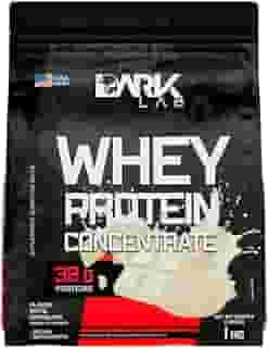 Whey Protein Concentrado Dark Lab, 1kg, Chocolate Branco, Ganho de Massa Muscular