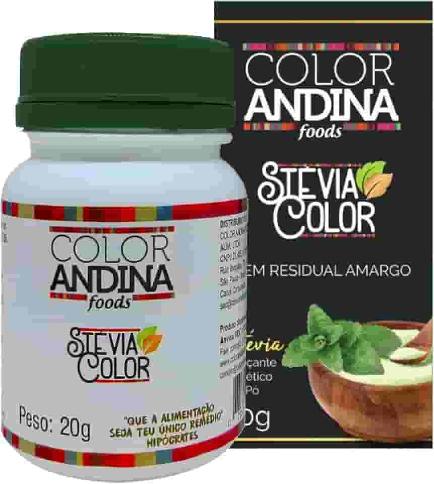 Adoçante Stévia 20g | COLOR ANDINA | 100% natural | Zero açúcares