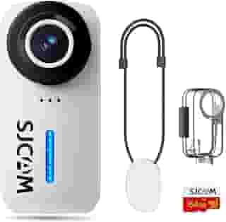 SJCAM Combo magnético C110Plus, câmera de ação 4K POV com estabilização de 6 eixos, FOV de 170°, mini câmera corporal, impermeável, vestível, ponto de vista portátil, Spkr e microfone integrados para