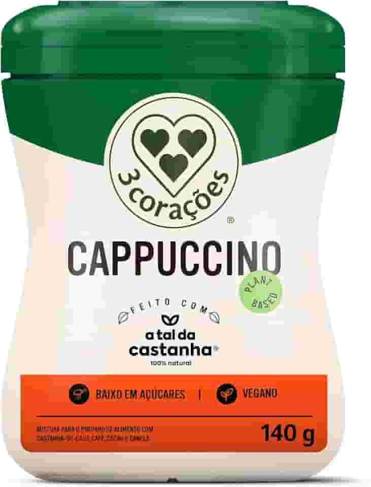 3 Corações Bebida Vegetal Cappuccino A Tal da Castanha, Pote 140G