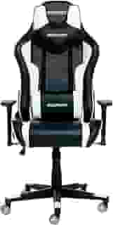 MAX RACER - Cadeira Gamer Tactical - Poltronas Gamer de Aço, Cadeira Ergonômica para Jogos - Até150kg, Braços 3D, Giratória, Tecido Sintético P.U, Inclinação 180°, Almofada Cervical e Lombar - Branca